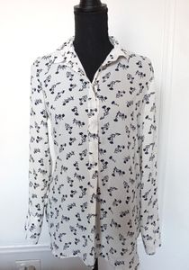 BOGO Banana Republic White Floral Oversized Work Blouse